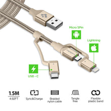 Load image into Gallery viewer, DuraSync 3-in-1 Charger Cable
