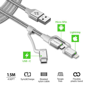 DuraSync 3-in-1 Charger Cable